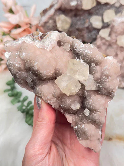 Old Stock Twin Pink Calcite