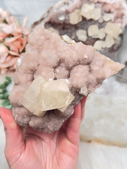 Old Stock Twin Pink Calcite