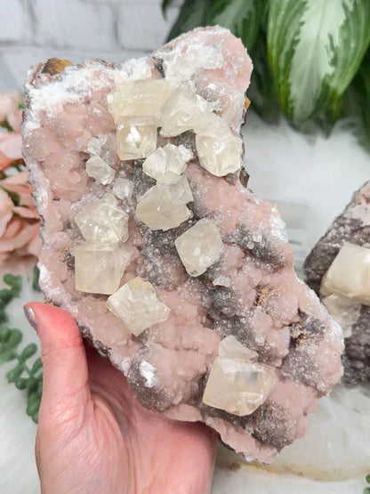 Old Stock Twin Pink Calcite