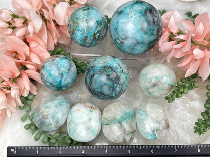 peruvian-chrysocolla-quartz-crystals