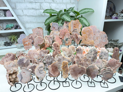Brazil Pink Amethyst on Stands
