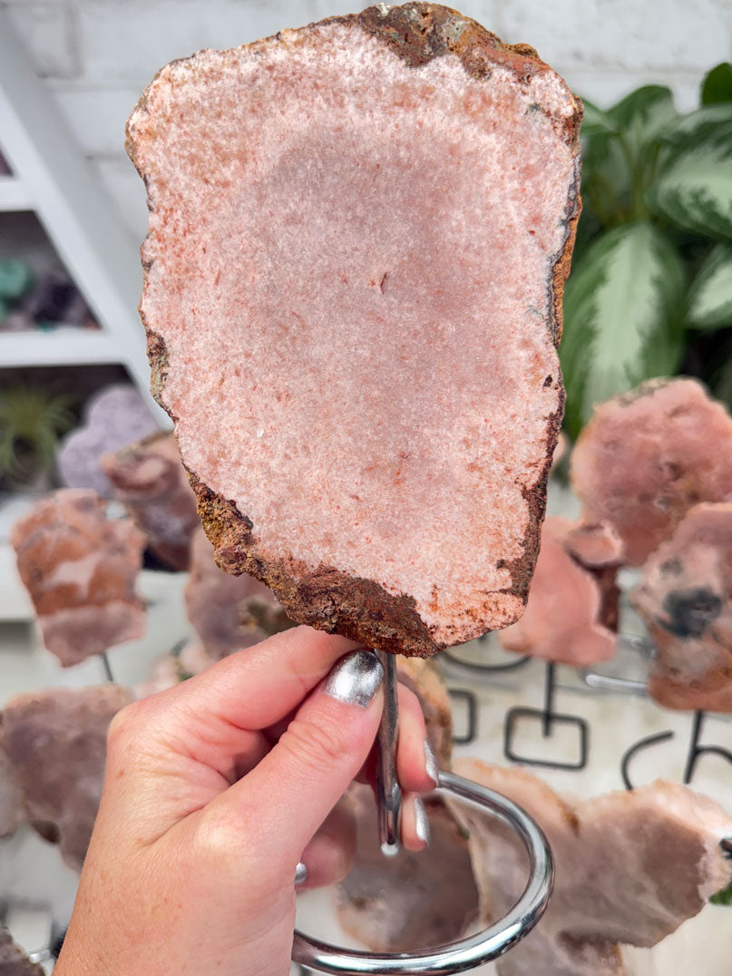 Brazil Pink Amethyst on Stands