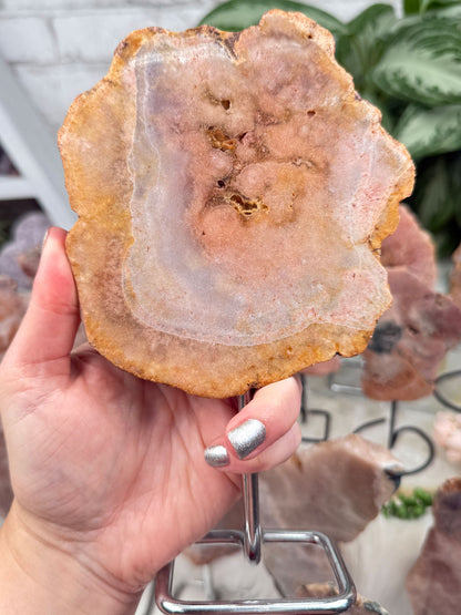 Brazil Pink Amethyst on Stands