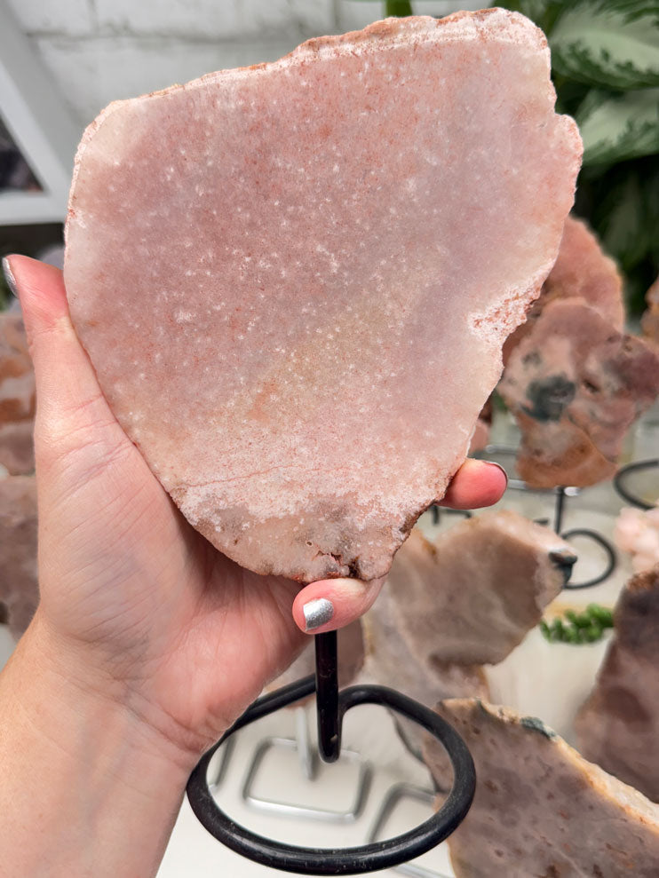 Brazil Pink Amethyst on Stands