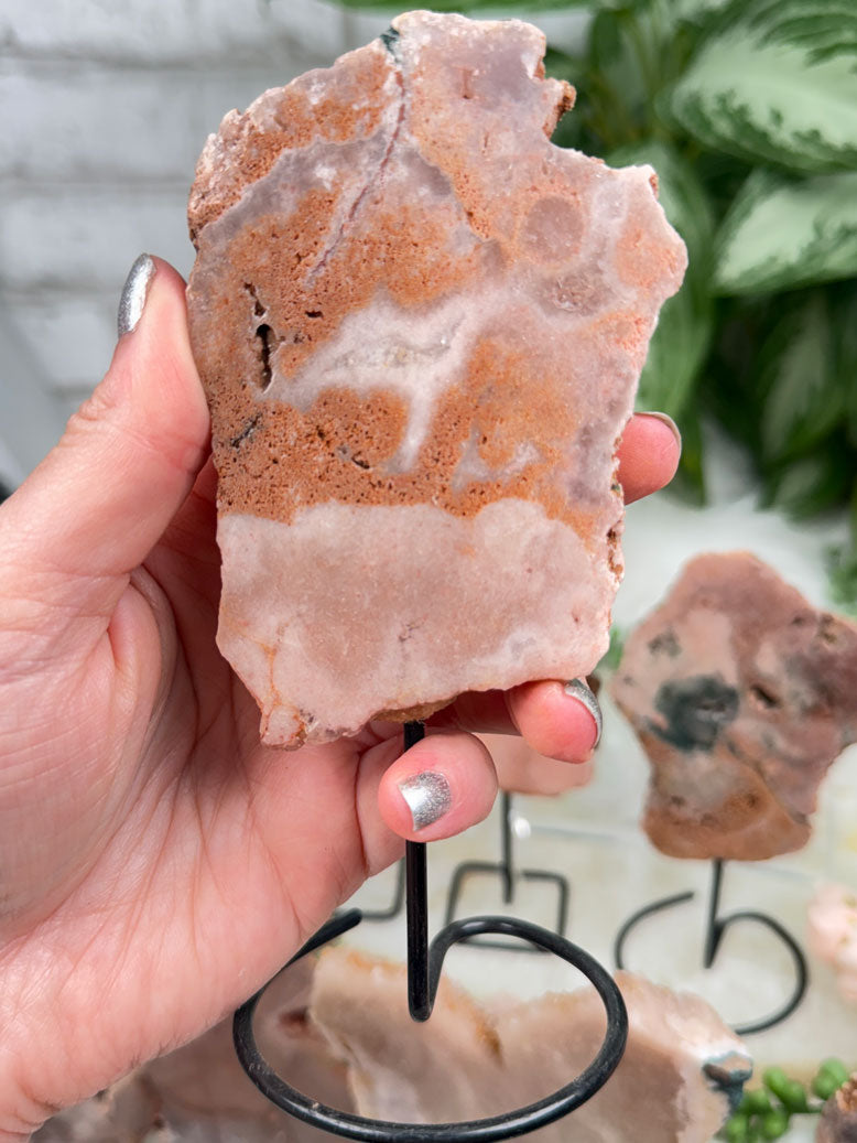 Brazil Pink Amethyst on Stands