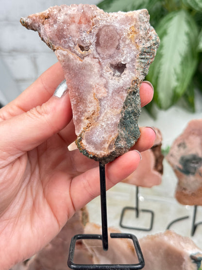 Brazil Pink Amethyst on Stands