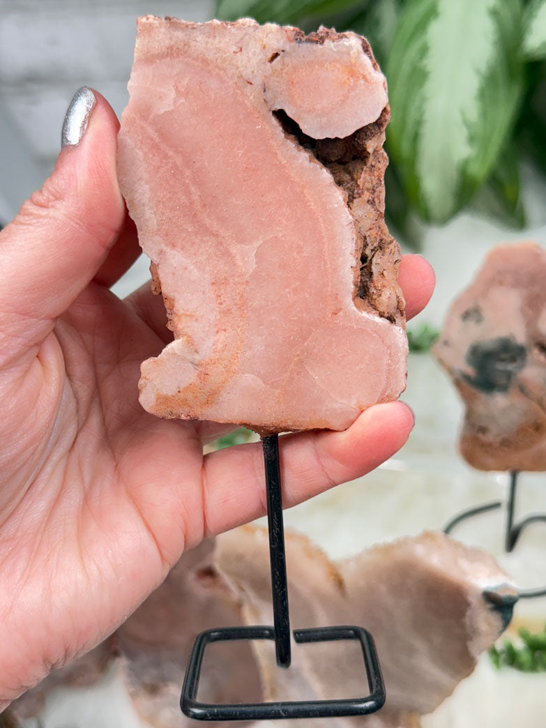 Brazil Pink Amethyst on Stands