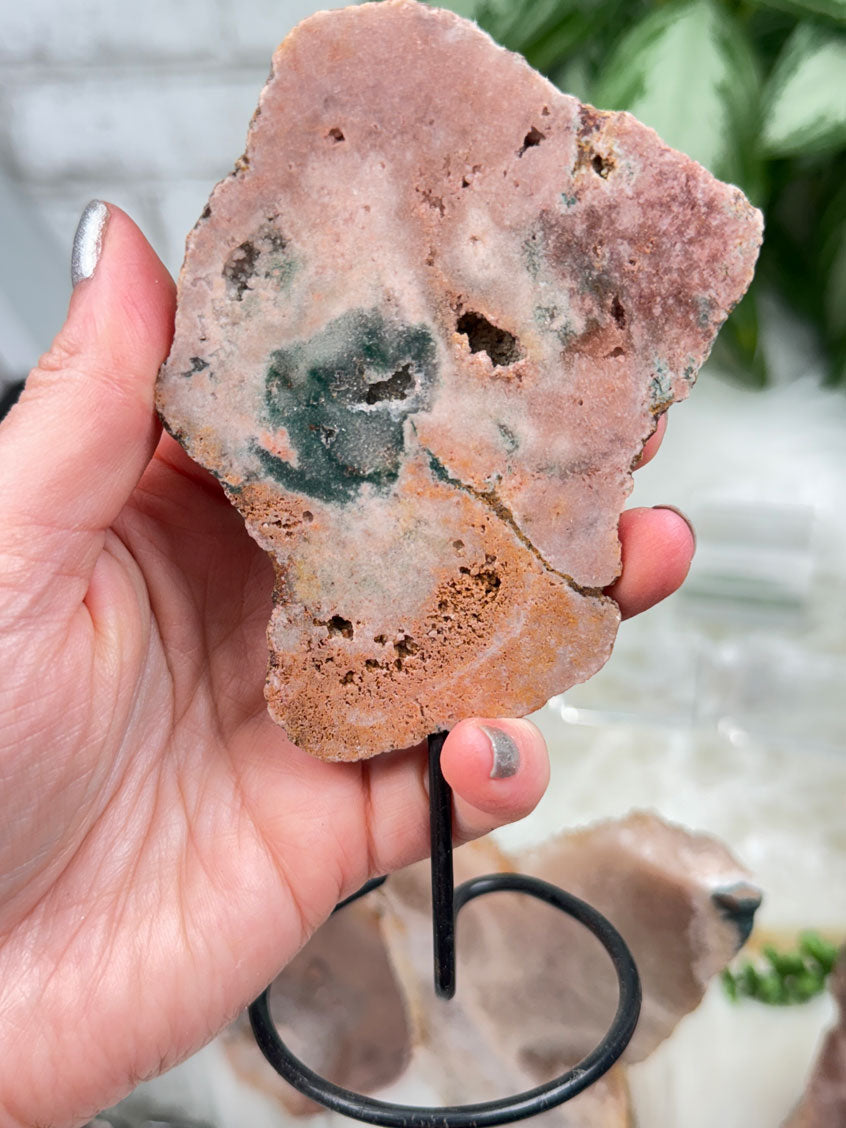 Brazil Pink Amethyst on Stands