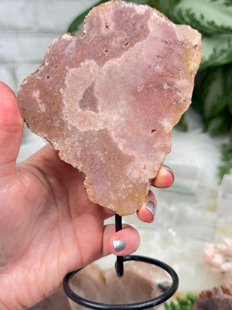 Brazil Pink Amethyst on Stands