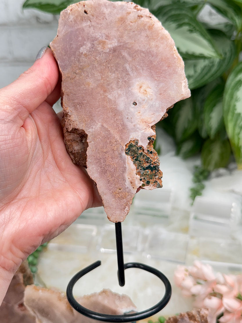 Brazil Pink Amethyst on Stands