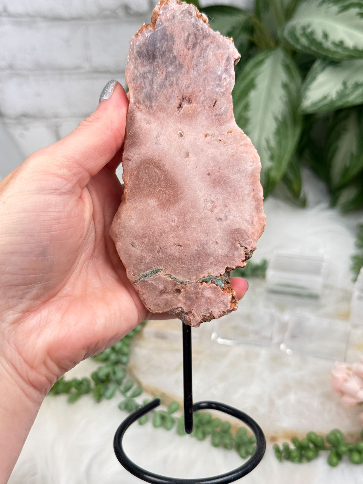 Brazil Pink Amethyst on Stands