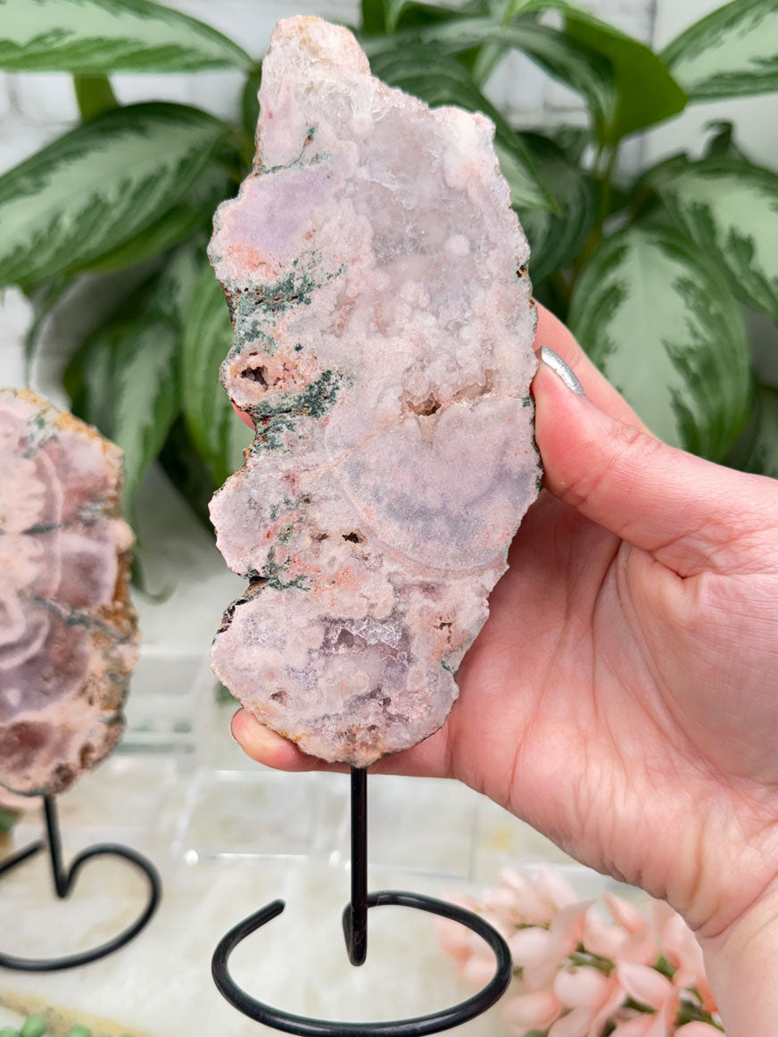 Brazil Pink Amethyst on Stands