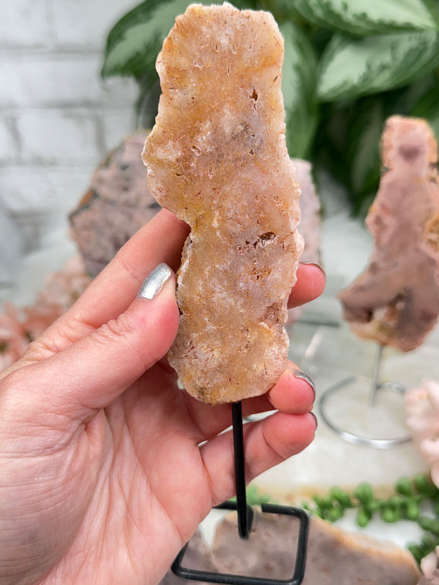 Brazil Pink Amethyst on Stands