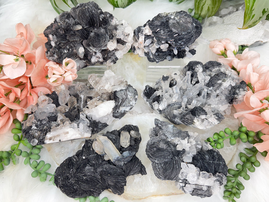 rare-hematite-rose-clear-quartz-crystal-clusters