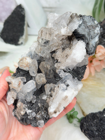 Hematite Rose & Quartz Clusters