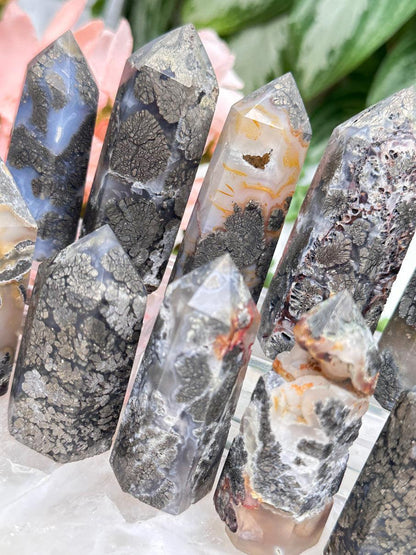 marcasite-in-chalcedony-points