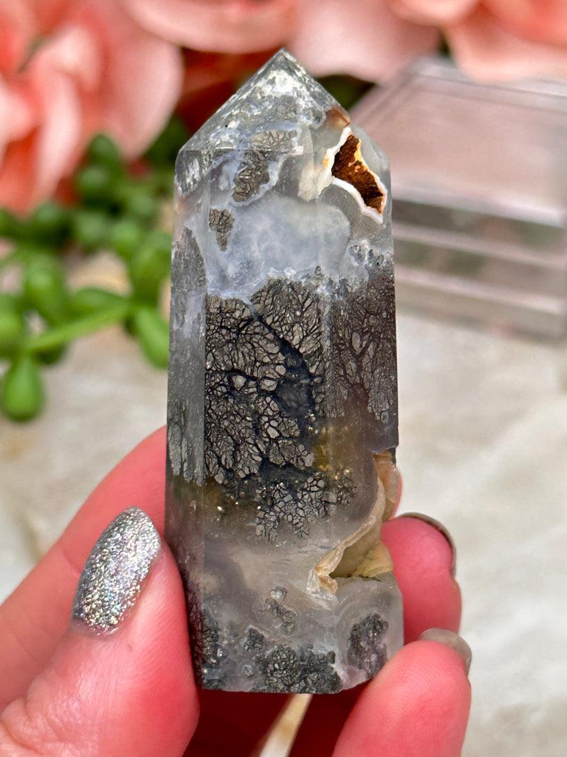 Marcasite in Chalcedony Points