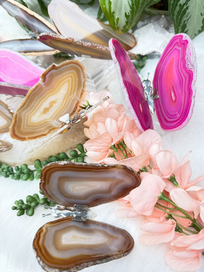 Metal Agate Butterflies