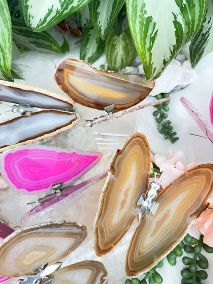 Metal Agate Butterflies