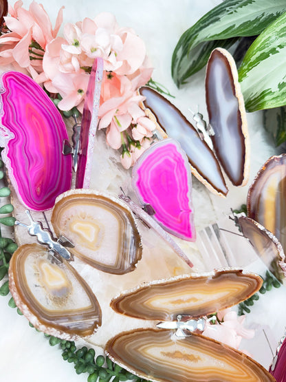 Metal Agate Butterflies