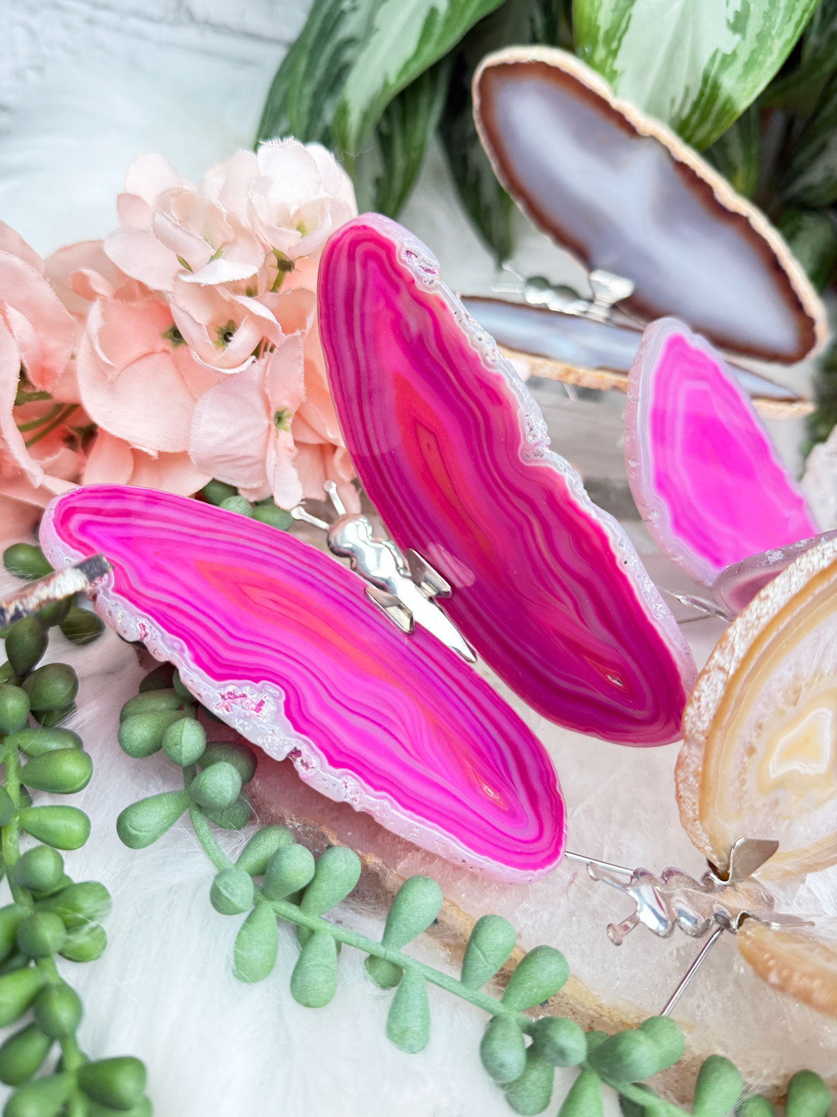 Metal Agate Butterflies