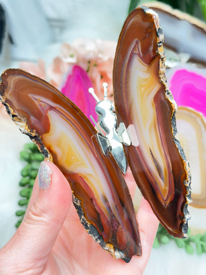 Metal Agate Butterflies