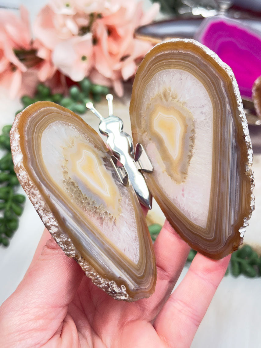 Metal Agate Butterflies
