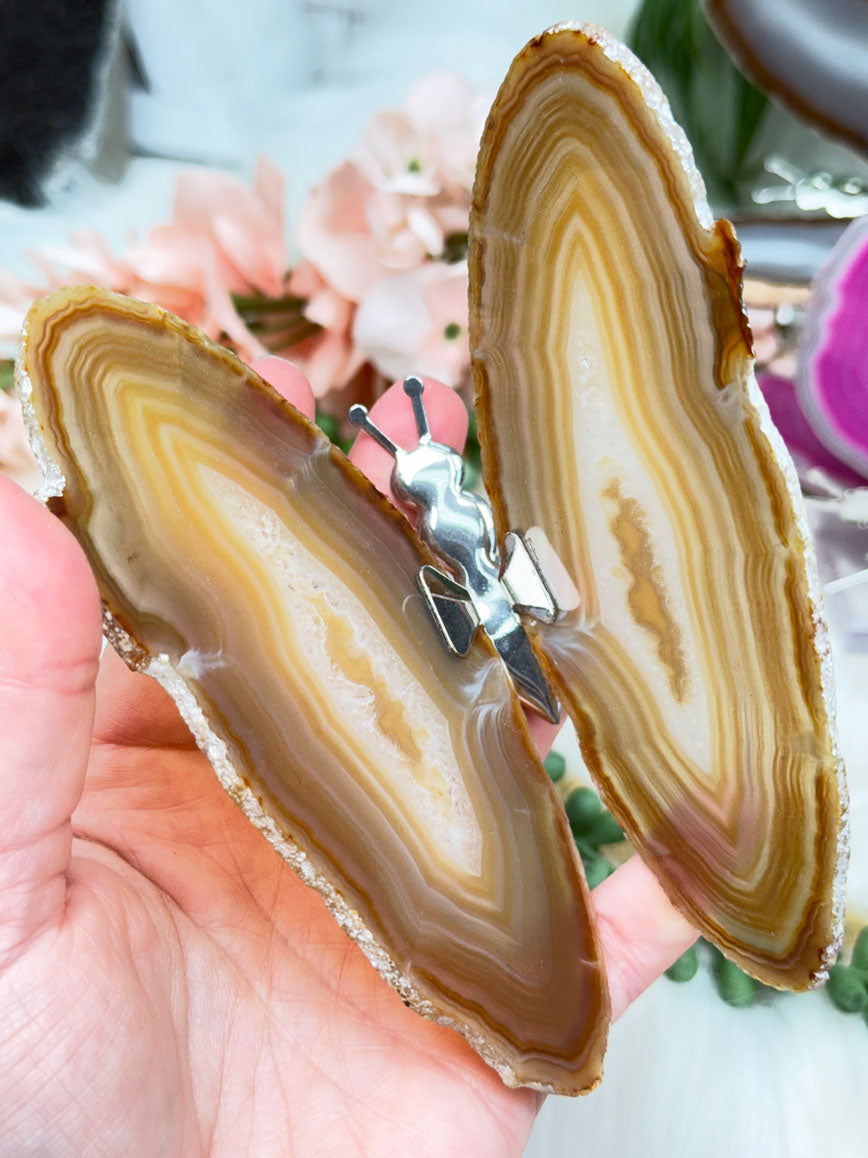 Metal Agate Butterflies