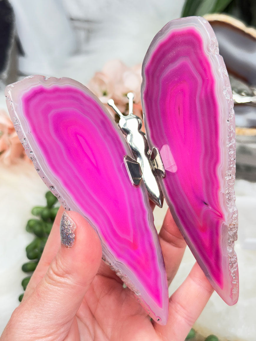 Metal Agate Butterflies