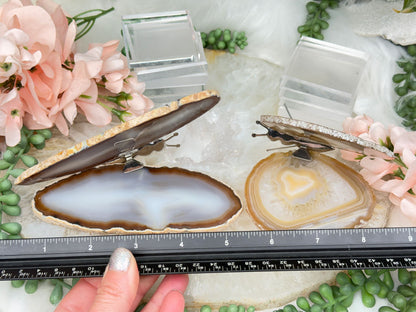 Metal Agate Butterflies