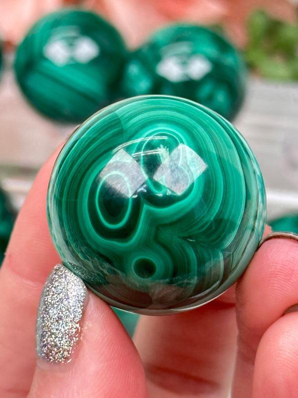 small-green-malachite-sphere