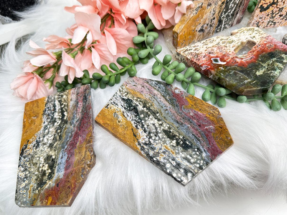 Colorful Ocean Jasper Slices