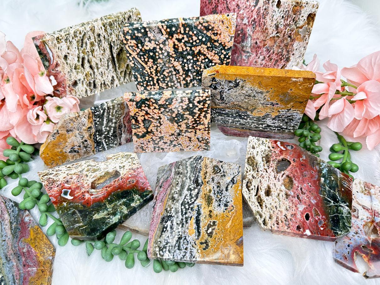 Colorful Ocean Jasper Slices