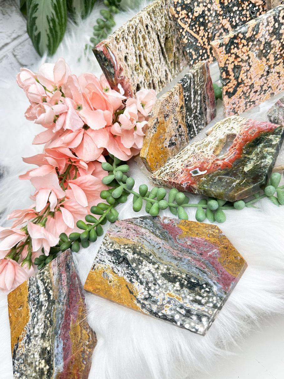 Colorful Ocean Jasper Slices
