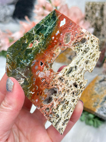 Colorful Ocean Jasper Slices