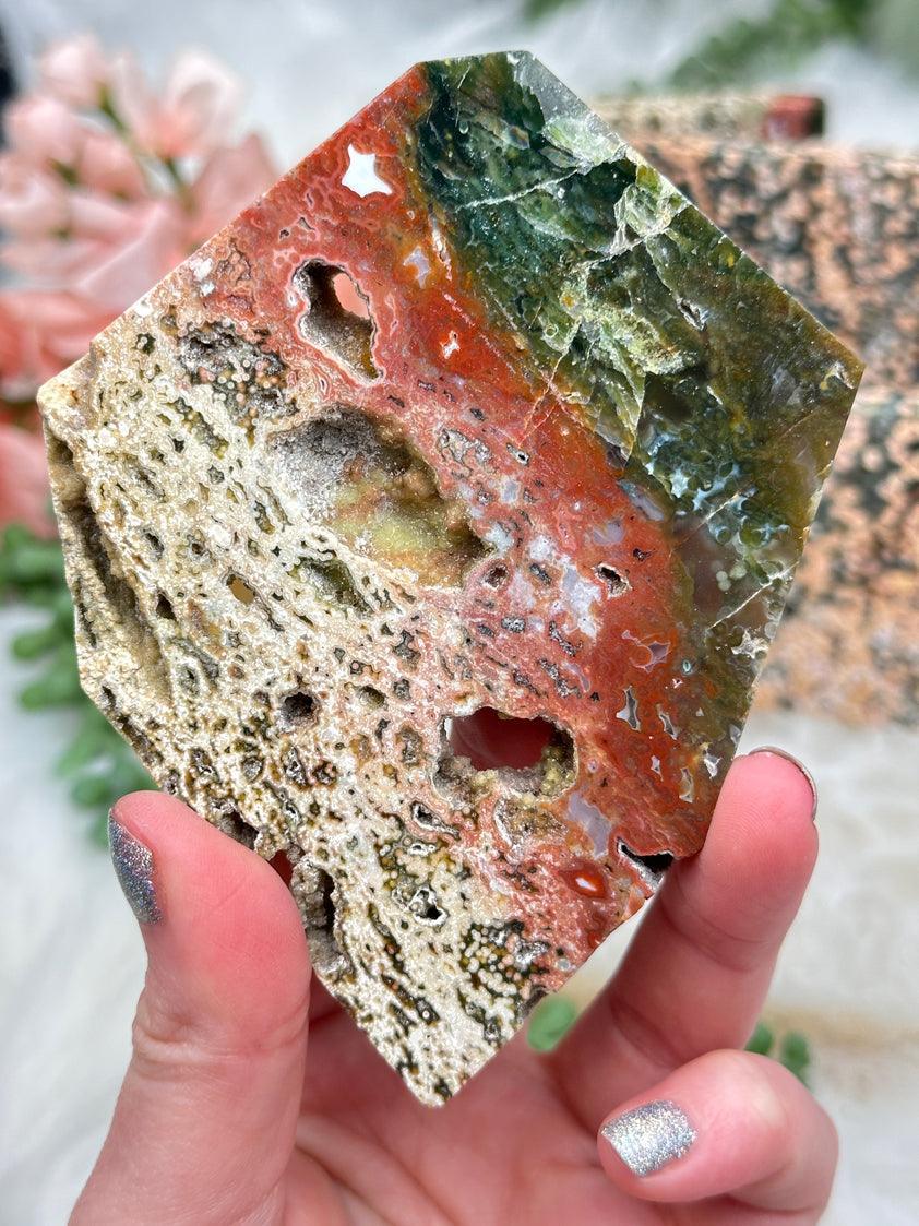 Colorful Ocean Jasper Slices