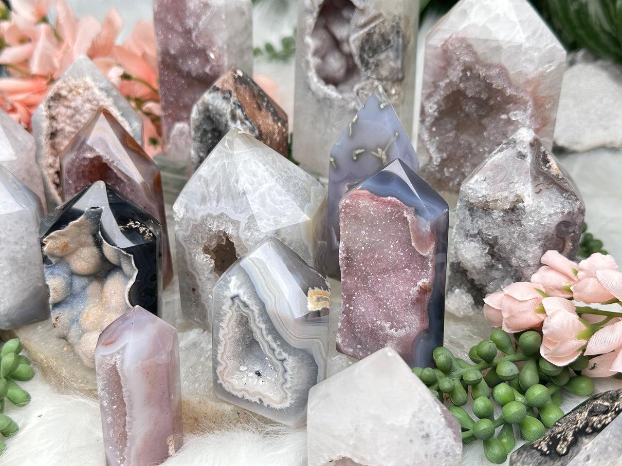 White Druzy Quartz Point