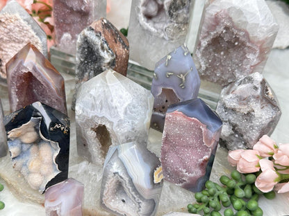 White Druzy Quartz Point