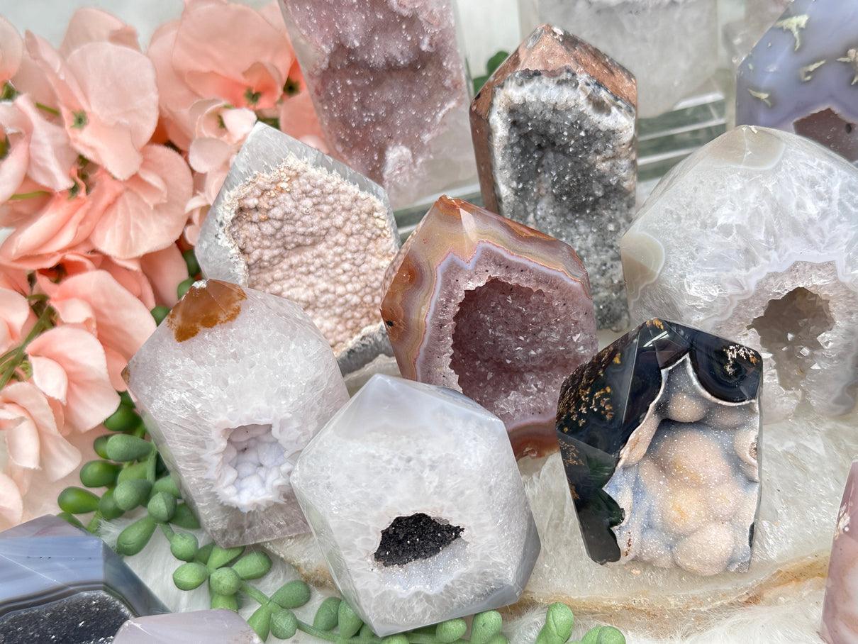 Unique Agate Crystal Points