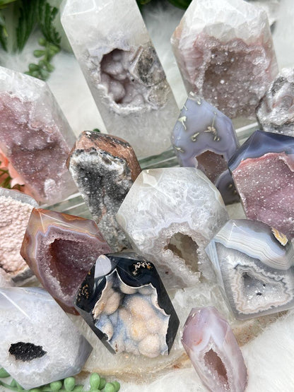Unique Agate Crystal Points