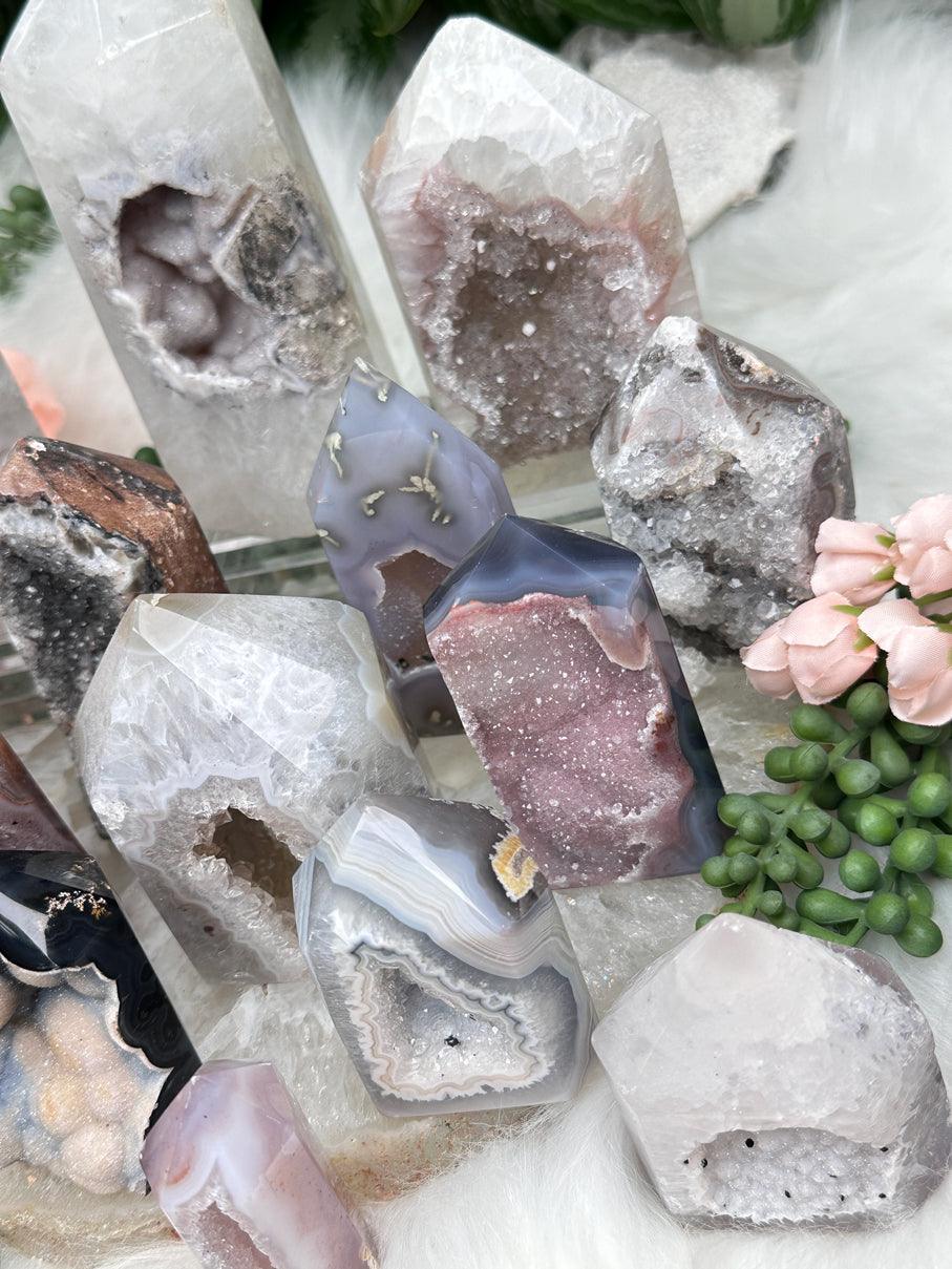 Unique Agate Crystal Points