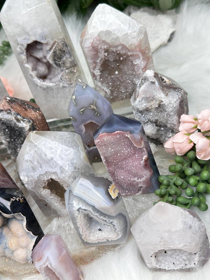 Unique Agate Crystal Points