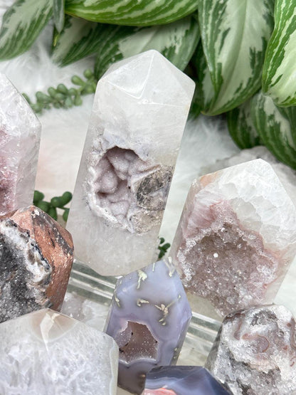 Unique Agate Crystal Points