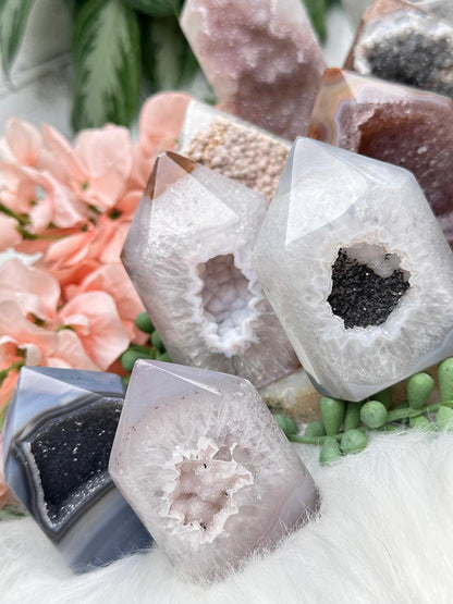 Unique Agate Crystal Points