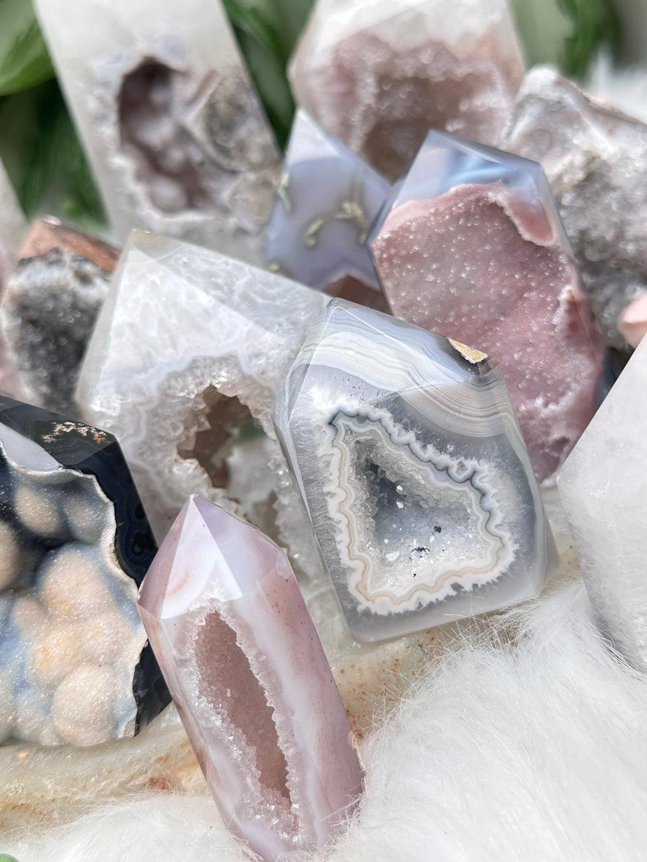 Unique Agate Crystal Points