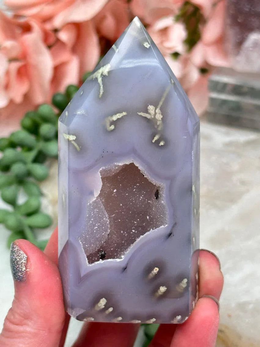 Unique Agate Crystal Points