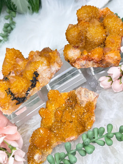 Yellow Spirit Quartz Clusters