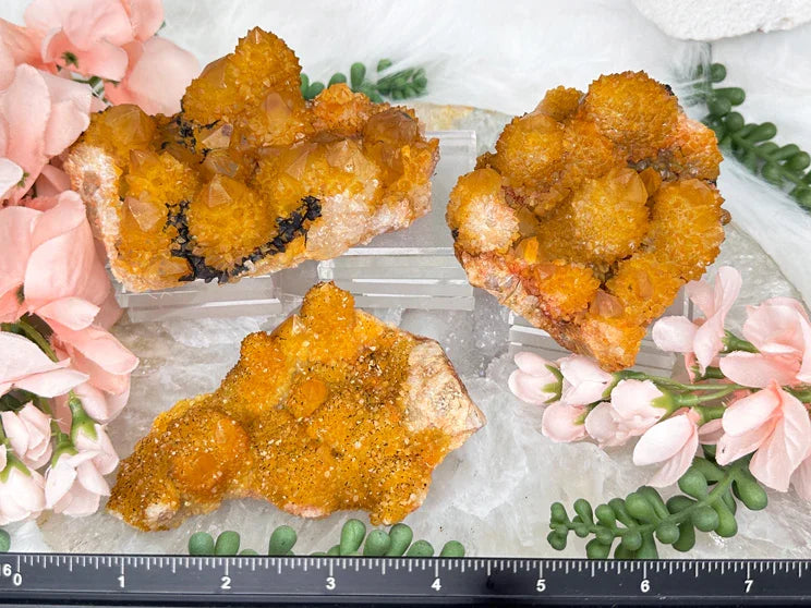 Yellow Spirit Quartz Clusters