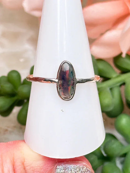 Stamped Sterling Silver Crystal Rings