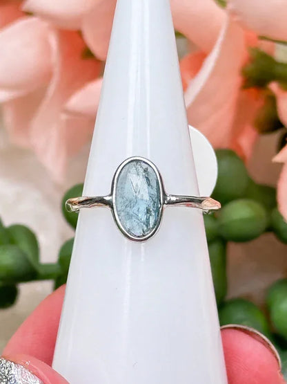 Stamped Sterling Silver Crystal Rings